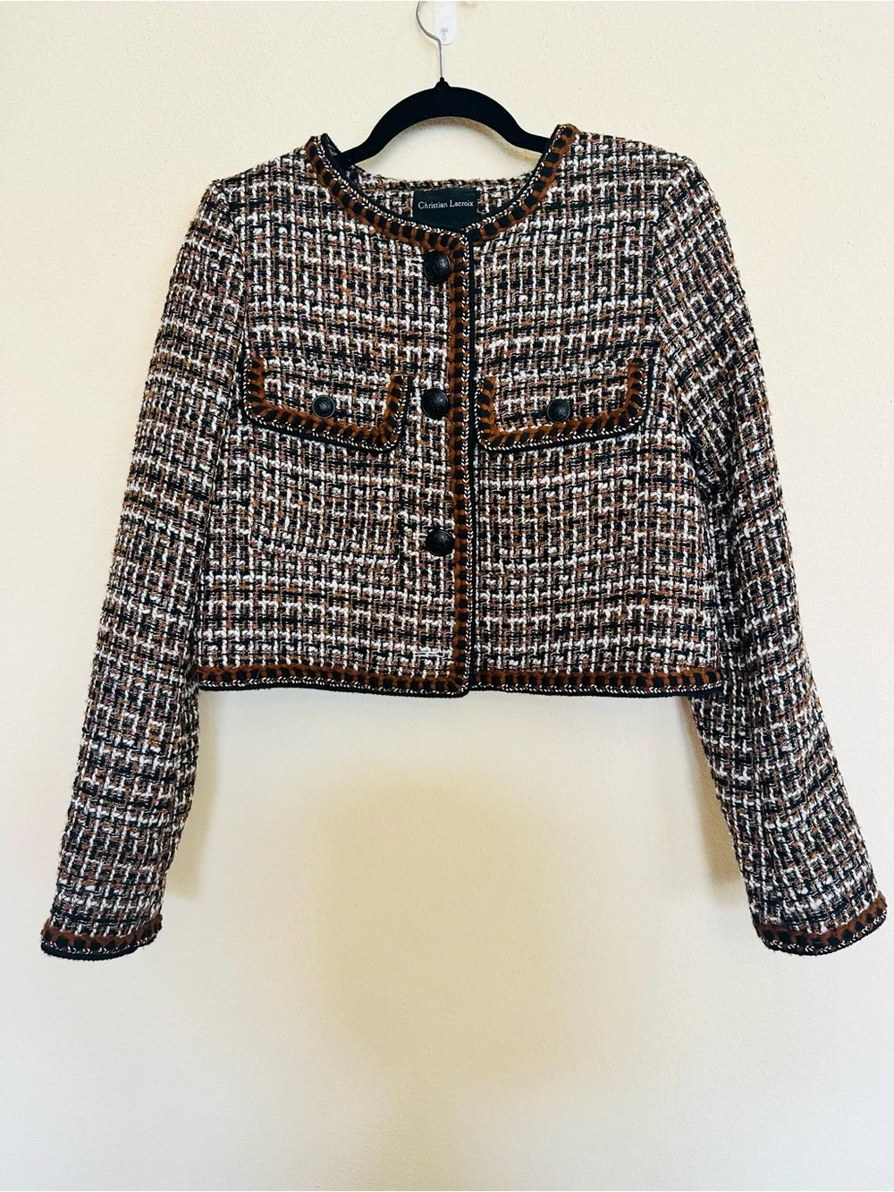 Christian Lacroix Tweed Pattern Evening Jacket NWT - Picture 1 of 7